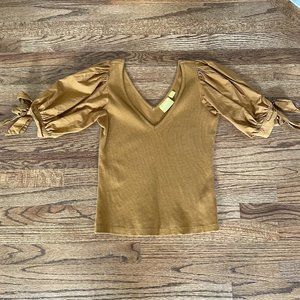 Anthropologie Maeve Puff-Sleeved Top - Size Small
